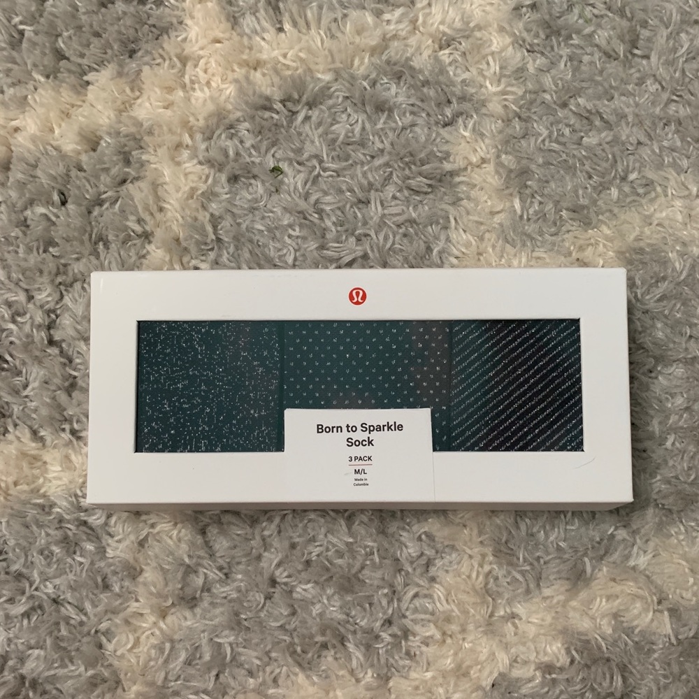 NWT Lululemon 3 Pk Socks
